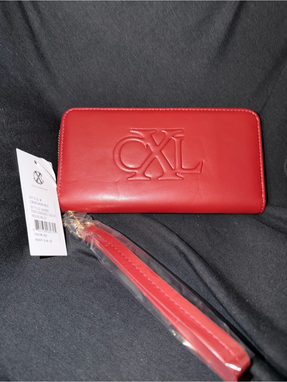 CXL PORTE EMBOSSED LOGO ZIP
AROUND WALLET RED
